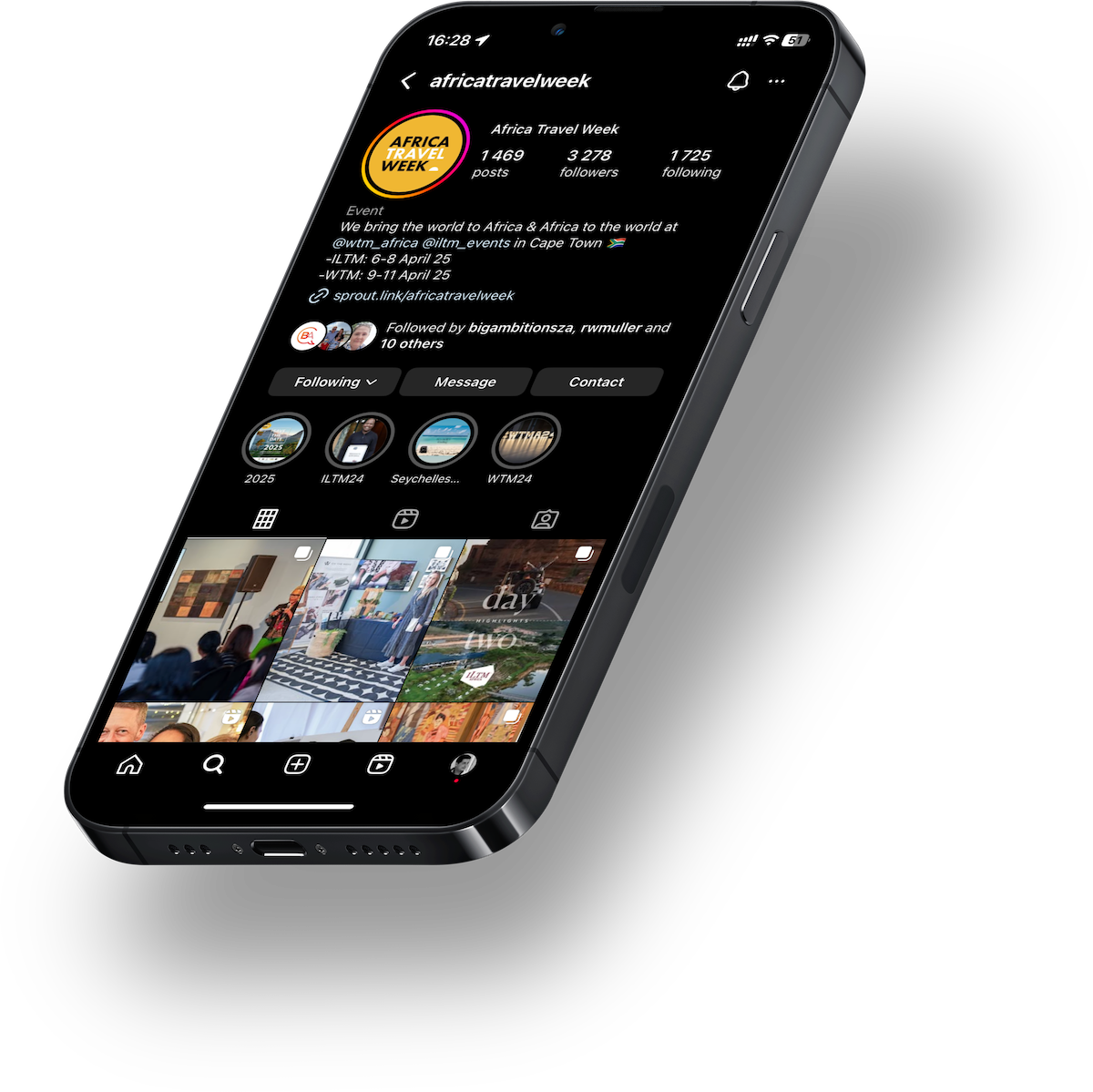 phone displaying social media